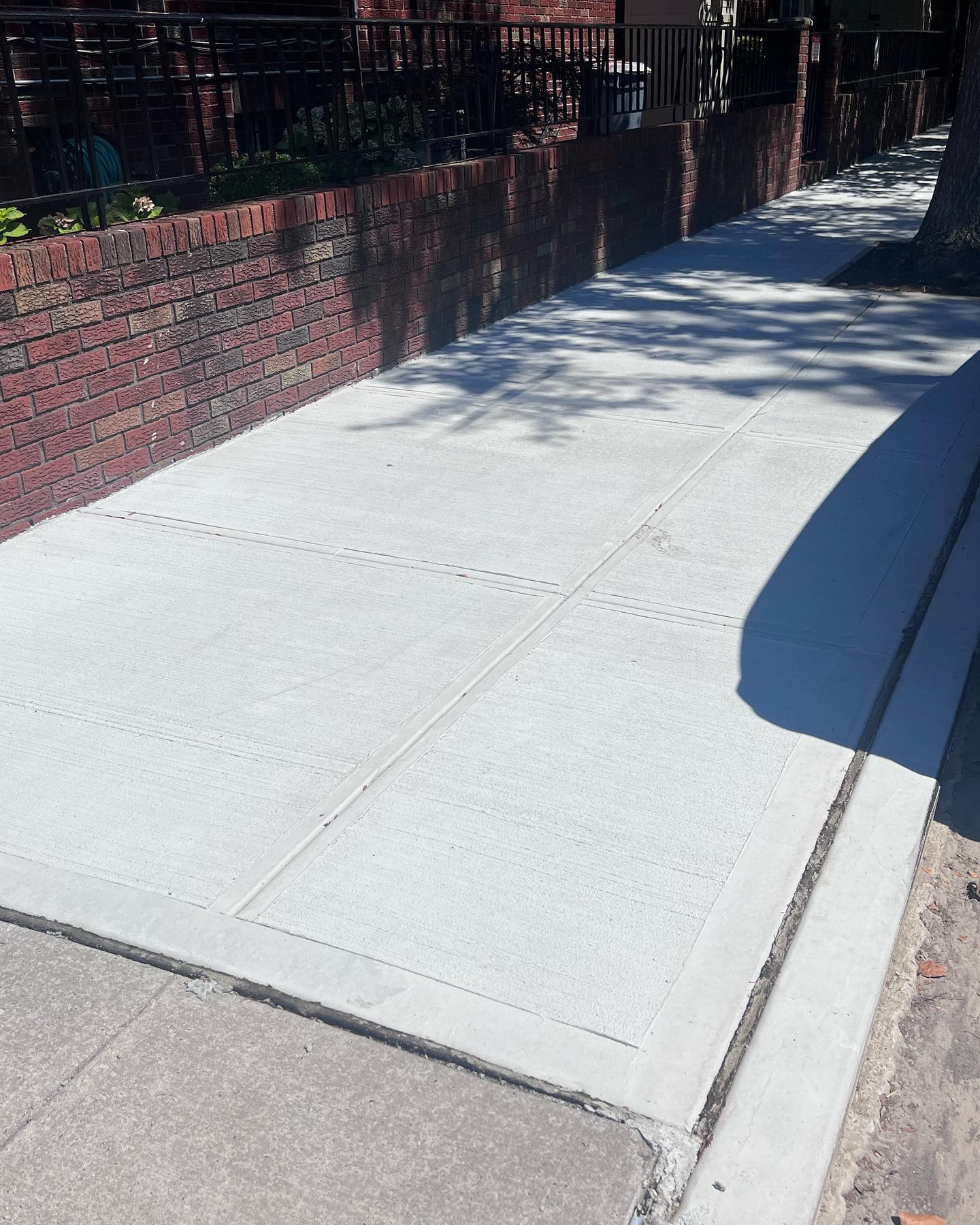 Concrete curb new formed in Staten island