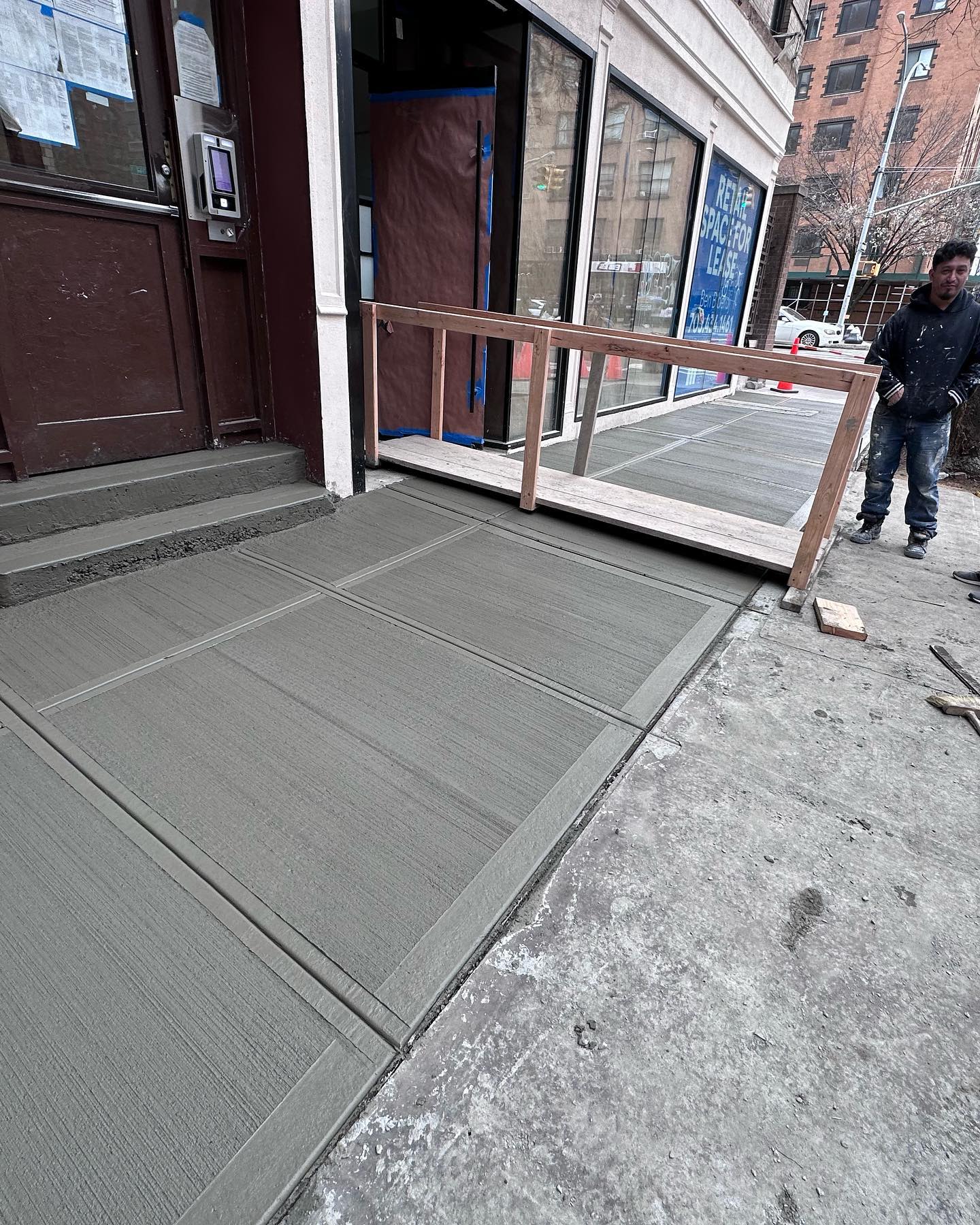 Concrete curb new formed in Staten island