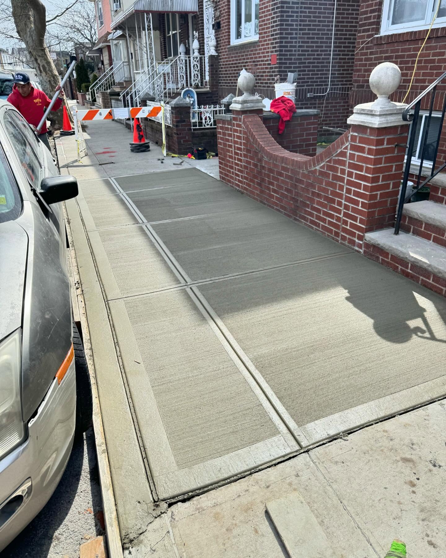 Concrete curb new formed in Staten island