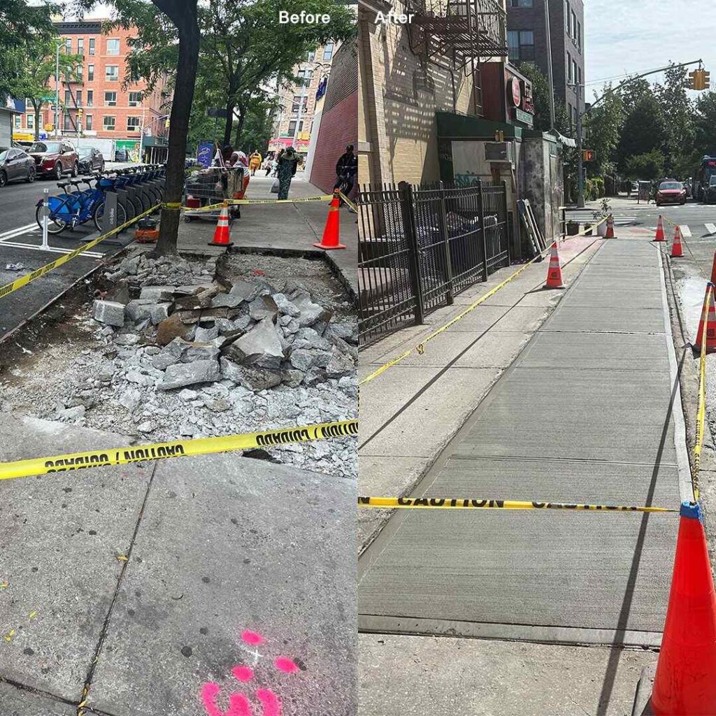 Sidewalk Violation Removal Manhattan | Sidewalk Violation Removal Bronx | Sidewalk Violation Removal Queens | Broken Sidewalk Repair